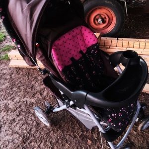 Pink stroller
